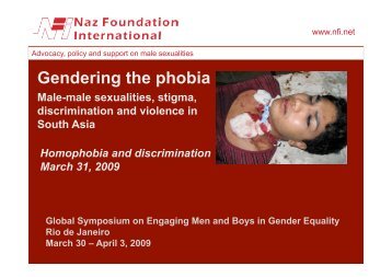 Gendering the phobia - Naz Foundation International