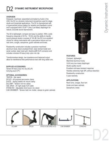 Download Data Sheet - Pro Sound & Lighting