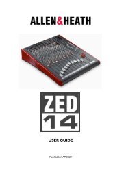 Manual for Allen & Heath ZED-14 USB Mixing Console