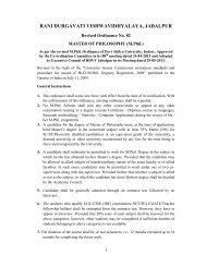 Revised M.Phil. Ordinance - Rani Durgavati Vishwavidyalaya