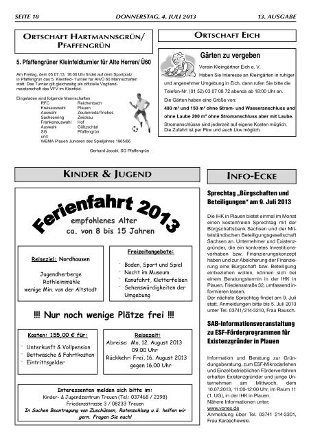 Ausgabe 13 / 2013 - Treuen