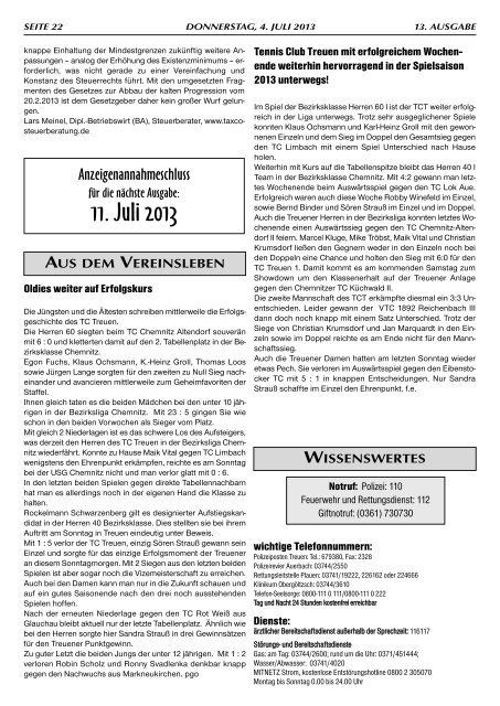 Ausgabe 13 / 2013 - Treuen