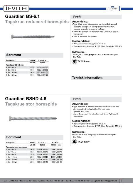 Indhold TAG FAST katalog 2010_indd - F.wood-supply.dk