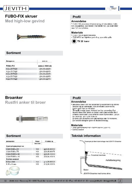 Indhold TAG FAST katalog 2010_indd - F.wood-supply.dk