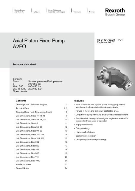 Axial Piston Fixed Pump A2FO