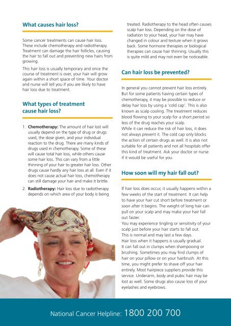 Hair Loss FactSheet v8.indd - Irish Cancer Society