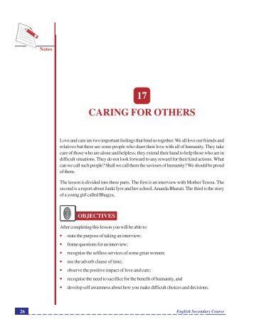 17 CARING FOR OTHERS - The National Institute of Open Schooling