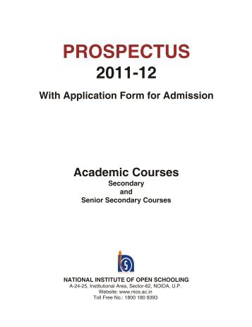 Prospectus - The National Institute of Open Schooling