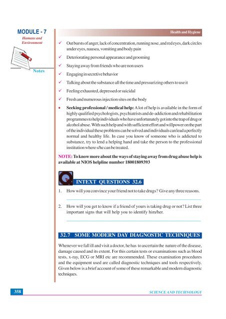 32. Health and Hygiene - The National Institute of Open Schooling