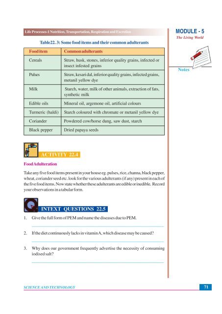 Nutrition, Transportation, Respiration and Excretion