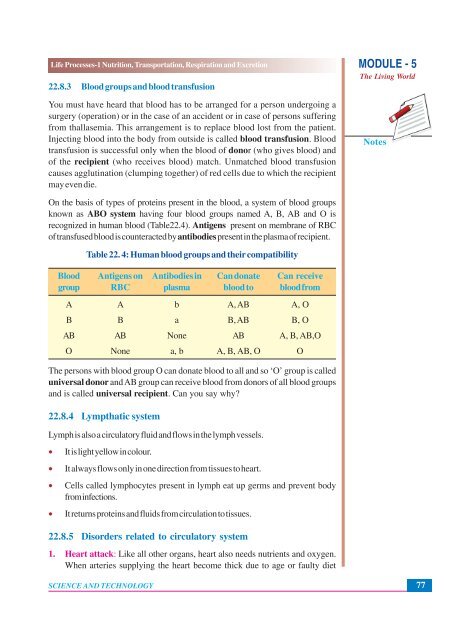 Nutrition, Transportation, Respiration and Excretion