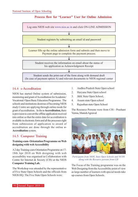 Annual Report 2010-11 - The National Institute of Open Schooling