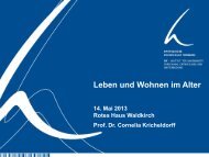 Vortrag Leben und Wohnen im Alter - Stadt Waldkirch