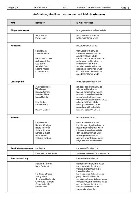 ( 2 MB / PDF )Amtsblatt der Stadt Wettin-LÃ¶bejÃ¼n 16.10.2013