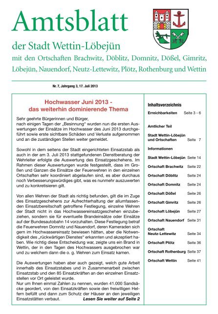 ( 3 MB / PDF )Amtsblatt der Stadt Wettin-Löbejün 17.07.2013