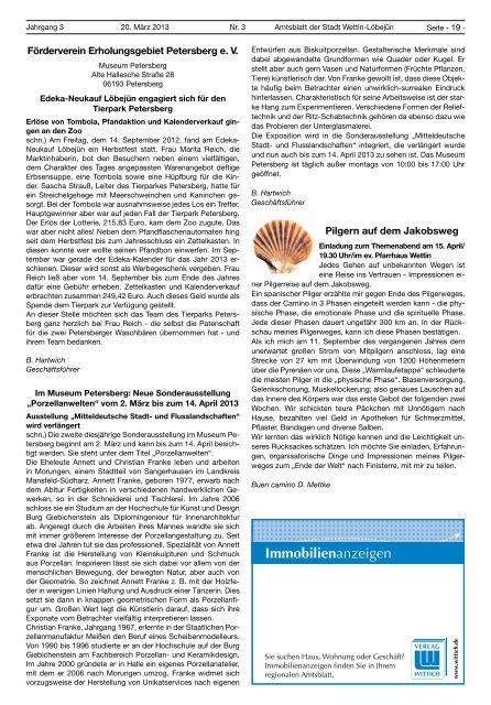 ( 3 MB / PDF )Amtsblatt der Stadt Wettin-LÃ¶bejÃ¼n 20.03.2013