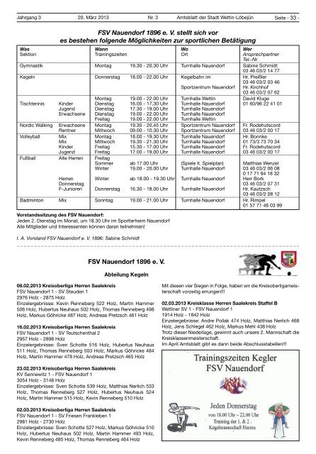 ( 3 MB / PDF )Amtsblatt der Stadt Wettin-LÃ¶bejÃ¼n 20.03.2013