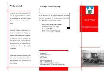 Flyer Strassenreinigung / Winterdienst - Stadt Willich