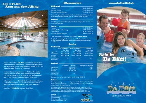 Flyer De Bütt - NICHT barrierefrei - Stadt Willich