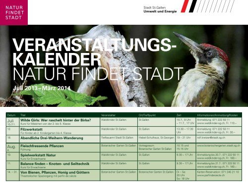 Veranstaltungskalender 2013/2014 (349 kB, PDF) - Stadt St.Gallen