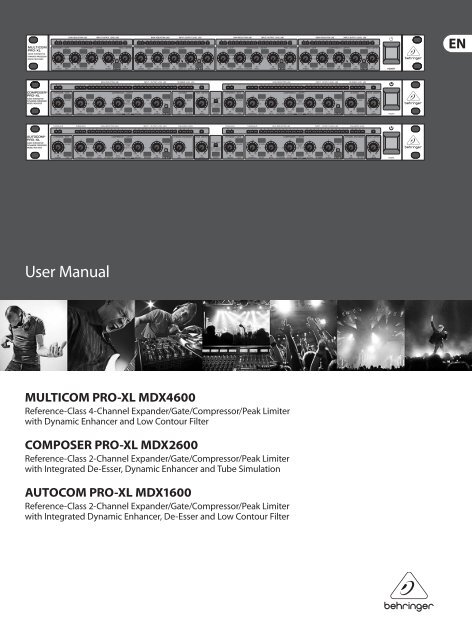 multicom pro-xl mdx4600/composer pro-xl mdx2600  - Behringer