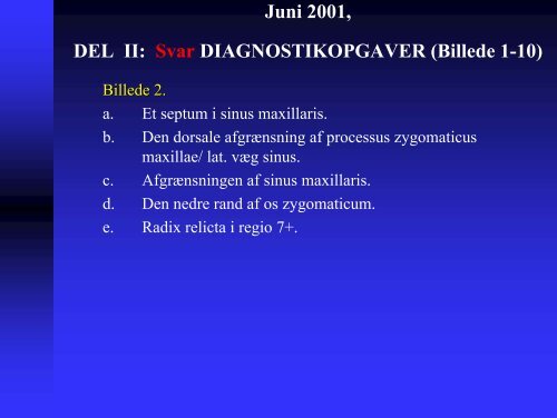 Eksamen, Juni 2001