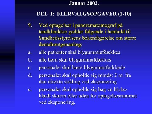 Januar 2002, DEL I: FLERVALGSOPGAVER (1-10) 1 ...