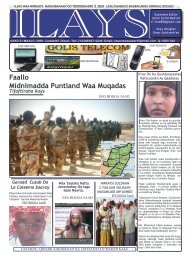 Faallo Midnimadda Puntland Waa Muqadas - Somali Talk