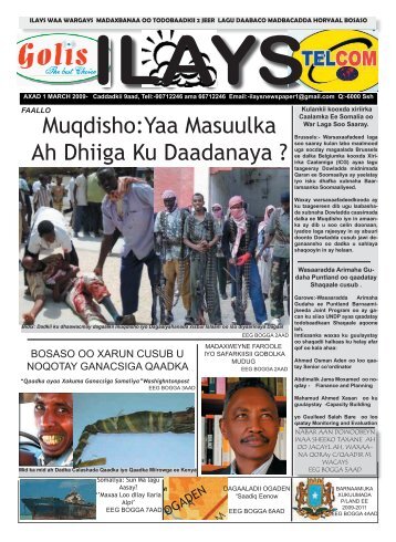 Muqdisho:Yaa Masuulka Ah Dhiiga Ku Daadanaya ? - Somali Talk