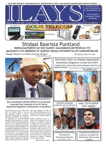 Shidaal Baarista Puntland - Somali Talk