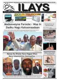 Madaxweyne Faroole:- Waa In Dadku Nagu ... - Somali Talk