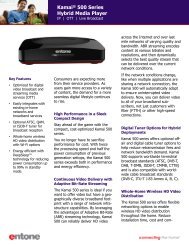 Kamai 500 series datasheet - Entone Technologies