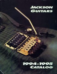 Jackson Charvel 1990-91 Catalog - Jackson® Guitars Jackson Charvel 1990-91 Catalog - Jackson® Guitars