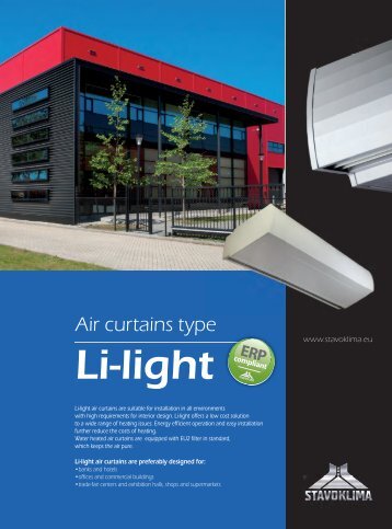 Air curtains type Li-light - Stavoklima.cz