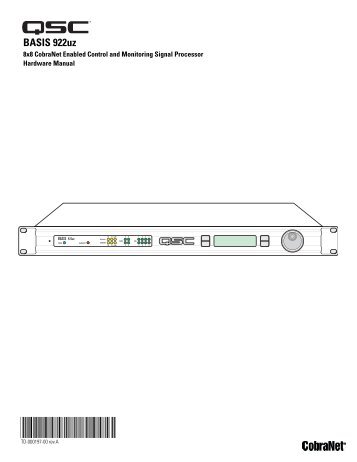 BASIS 922uz - QSC Audio Products