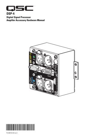 DSP-4 Hardware Manual - QSC Audio Products