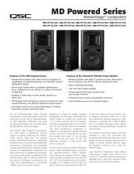 MD Powered Series Specifications - QSC Audio Products