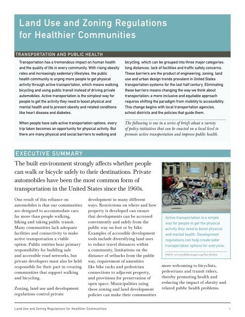 Land Use and Zoning Regulations for Healthier Communities