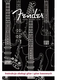Fender_Aplauz_Instrukcja ObsÂ³ugi gitar i gitar basowych
