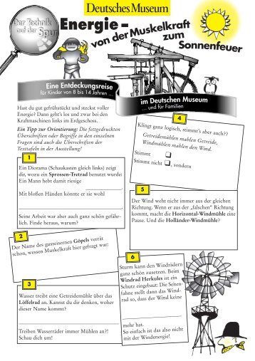 Energie – - v on der M uskel kraft Sonnenfeuer ... - Deutsches Museum