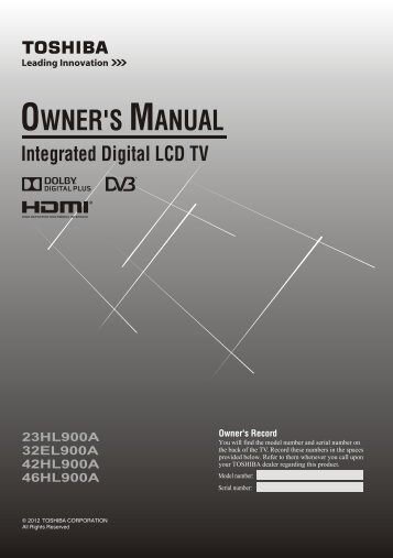 Download manual - Toshiba