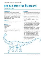 How Big were the Dinosaurs (Grades K-4)