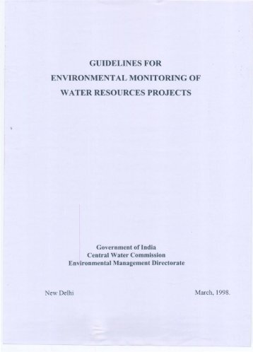 guidelines for environmental monitoring of water resources projects