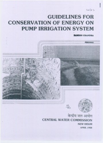 guidelines for conservation of energy on pump irrigation system