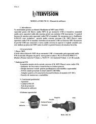 FM 21 MODULATOR FM 21 -Manual de utilizare 1 ... - Intervision.ro