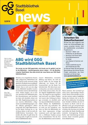 Ausgabe 02/10 - GGG Stadtbibliothek Basel