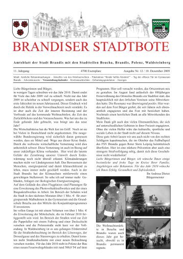 Amtsblatt der Stadt Brandis mit den Stadtteilen Beucha - Brandiser ...