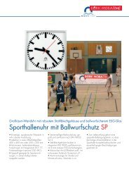 Sporthallenuhr mit Ballwurfschutz SP - Bürk Mobatime GmbH