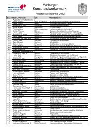 Ausstellerverzeichnis KHWM 2012