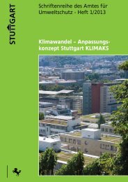 Klimawandel - Anpassungskonzept Stuttgart (KLIMAKS) - Stadtklima ...